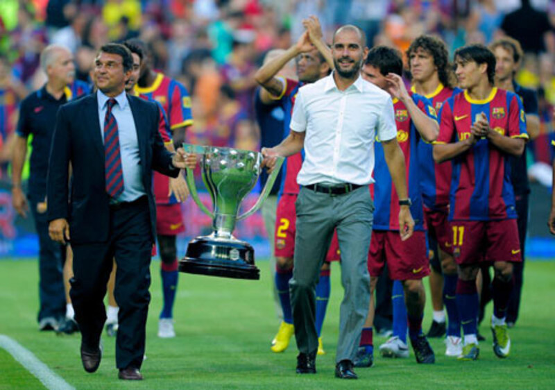 Pep Guardiola giành được 14 danh hiệu cùng Barca