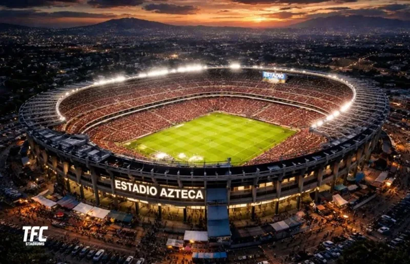 Thánh đường Azteca tại Mexico sẽ có lần thứ 3 vinh dự đón chào ngày hội bóng đá thế giới.